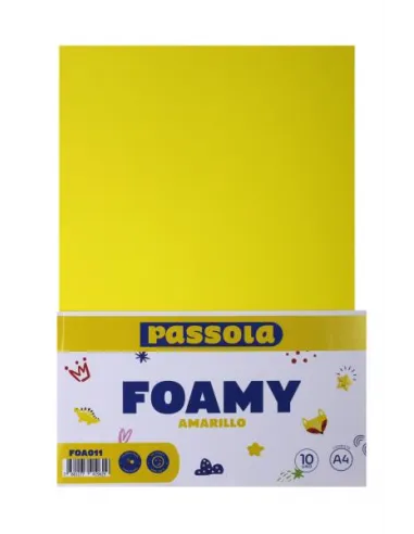 FOAMY PASSOLA A4 AMARILLO CLARO X10