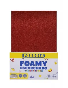 FOAMY PASSOLA A4 ESCARCH NORMAL V/COLORES  X10
