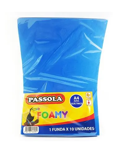 FOAMY PASSOLA A4 AZUL ELECTRICO X10