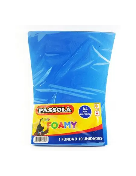 FOAMY PASSOLA A4 AZUL ELECTRICO X10