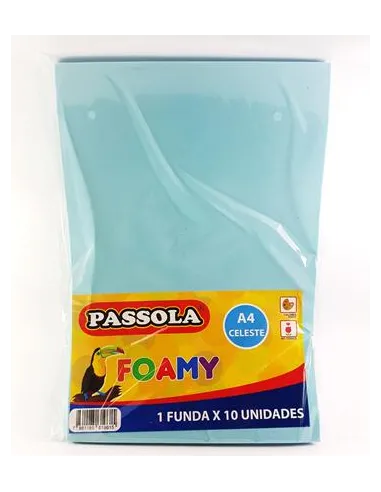FOAMY PASSOLA A4 CELESTE X10