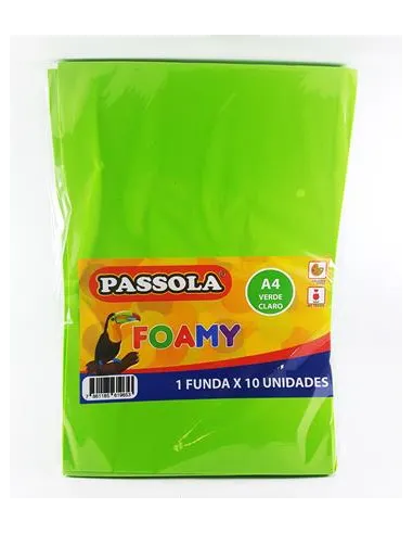 FOAMY PASSOLA A4 VERDE CLARO X10