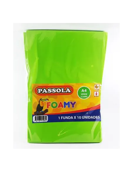 FOAMY PASSOLA A4 VERDE CLARO X10