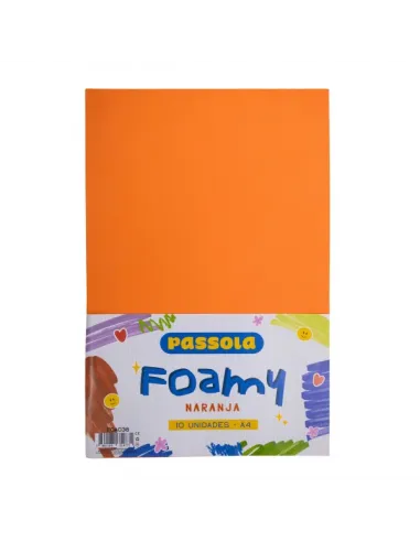 FOAMY PASSOLA A4 NARANJA OSCURO X10
