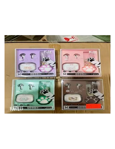 AUDIFONO RA PATITA D/GATO + PROTECTOR + LLAVERO