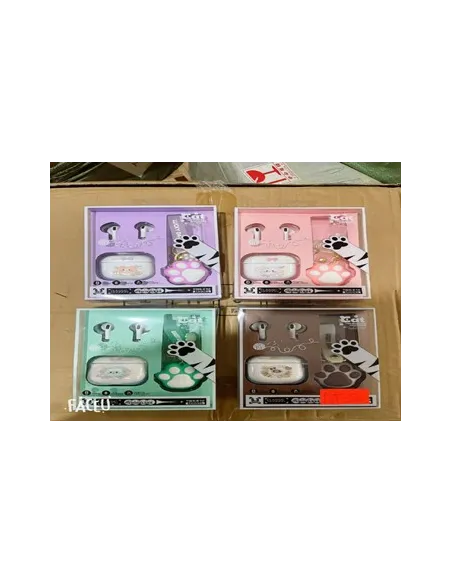 AUDIFONO RA PATITA D/GATO + PROTECTOR + LLAVERO