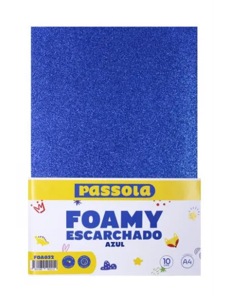 FOAMY PASSOLA A4 ESCARCH NORMAL AZUL X10