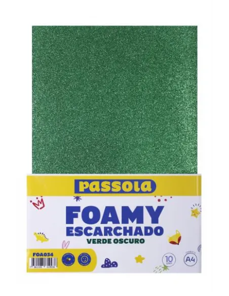 FOAMY PASSOLA A4 ESCARCH NORMAL VERDE OSCURO X10
