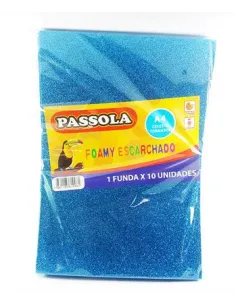 FOAMY PASSOLA A4 ESCARCH TORNASOL CELESTE X10