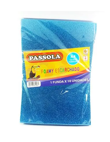 FOAMY PASSOLA A4 ESCARCH TORNASOL CELESTE X10
