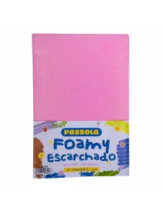 FOAMY PASSOLA A4 ESCARCH TORNASOL ROSADO X10