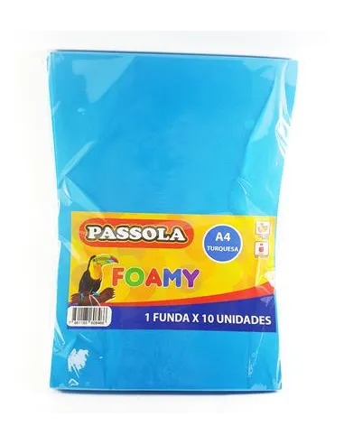 FOAMY PASSOLA A4 TURQUESA X10