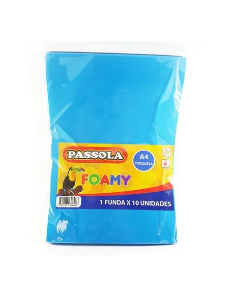 FOAMY PASSOLA A4 TURQUESA X10