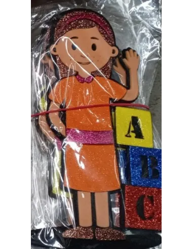 FOAMY FIGURA ADH. 3D NIÑA BLOQUES ABC