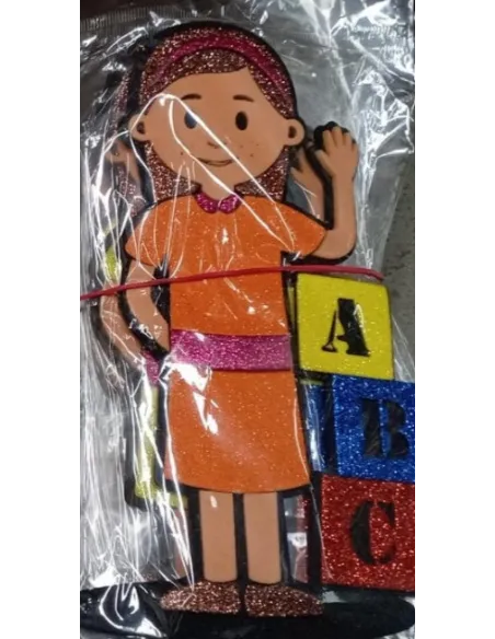FOAMY FIGURA ADH. 3D NIÑA BLOQUES ABC