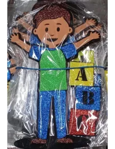 FOAMY FIGURA ADH. 3D NIÑO CON BLOQUES ABC