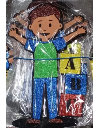 FOAMY FIGURA ADH. 3D NIÑO CON BLOQUES ABC