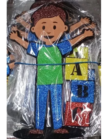 FOAMY FIGURA ADH. 3D NIÑO CON BLOQUES ABC