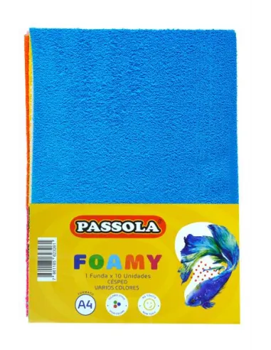 FOAMY PASSOLA A4 CESPED X 10 V/COLORES
