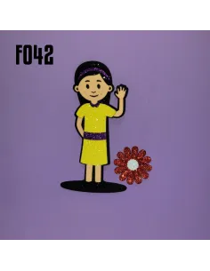 FOAMY FIGURA 3D NIÑA Y FLOR R. F042