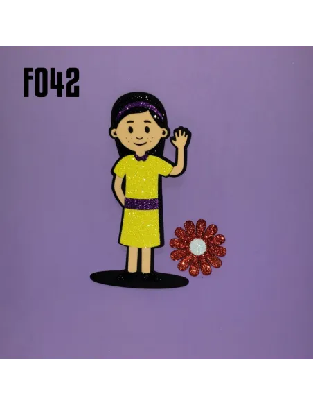 FOAMY FIGURA 3D NIÑA Y FLOR R. F042