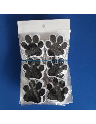 FOAMY FIGURA HUELLITAS ESCARH/PEQ X6 B/N R. V010