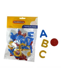FOAMY PASSOLA FIGURA ADH LETRAS Y VOCALES ESCARCH 60PZAS