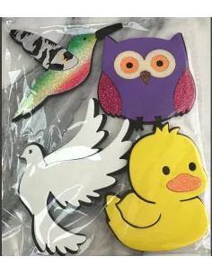 FOAMY FIGURA ANIMALES AVES X4 A5 V029