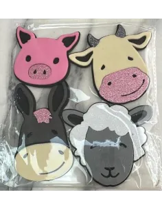 FOAMY FIGURA 3D ANIMALES GRANJA X4 A5 V024