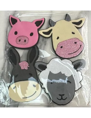 FOAMY FIGURA 3D ANIMALES GRANJA X4 A5 V024