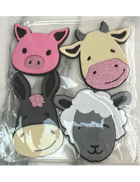 FOAMY FIGURA 3D ANIMALES GRANJA X4 A5 V024