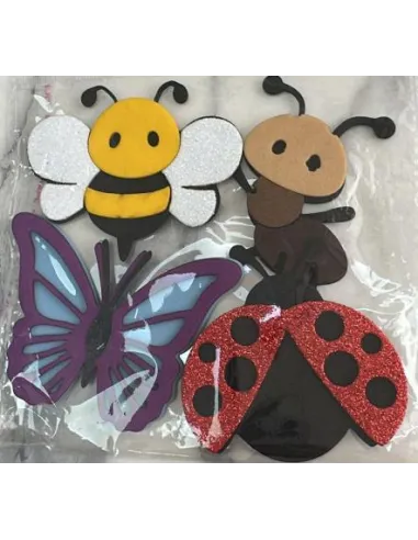 FOAMY FIGURA  3D ANIMALES INSECTOS X4 A5 V028