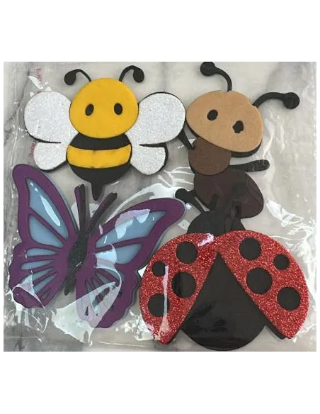 FOAMY FIGURA  3D ANIMALES INSECTOS X4 A5 V028