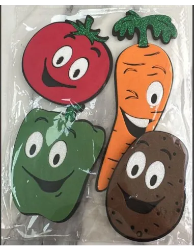 FOAMY FIGURA 3D HORTALIZAS X4 A5 V023