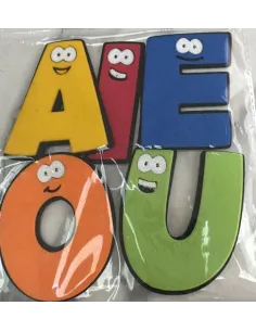 FIGURA FOAMY 3D VOCALES MAYUSCULAS A5 V040