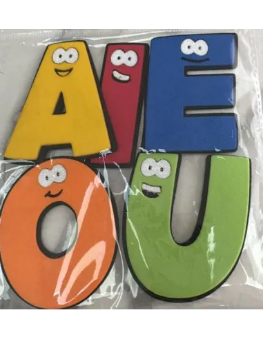 FIGURA FOAMY 3D VOCALES MAYUSCULAS A5 V040