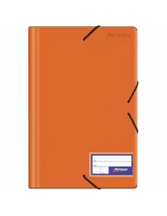 FOLDER ARTESCO C/LIGA PLASTICO NARANJA