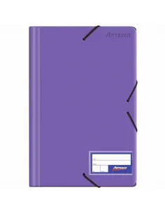 FOLDER ARTESCO C/LIGA PLASTICO MORADO