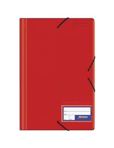 FOLDER ARTESCO C/LIGA PLASTICO ROJO