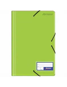 FOLDER ARTESCO C/LIGA PLASTICO VERDE LIMON