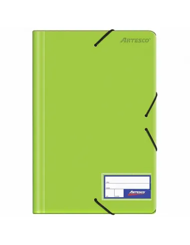 FOLDER ARTESCO C/LIGA PLASTICO VERDE LIMON