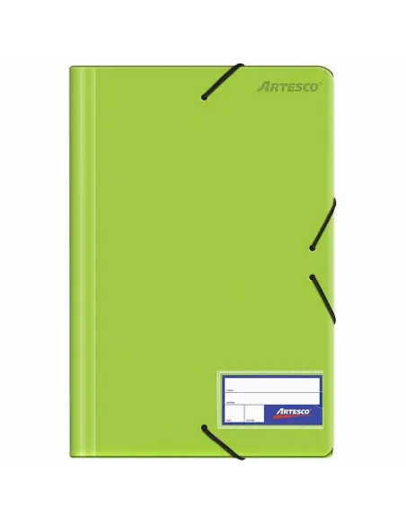 FOLDER ARTESCO C/LIGA PLASTICO VERDE LIMON