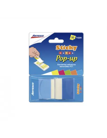 BANDERITA ARTESCO POP UP X 50H AZUL NEON
