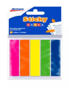 BANDERITA ARTESCO S/FLECHA 5 COLORES 25H