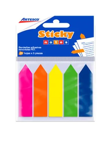 BANDERITA ARTESCO FLECHA 5 COLORES 25H