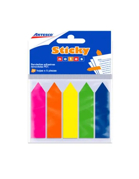 BANDERITA ARTESCO FLECHA 5 COLORES 25H