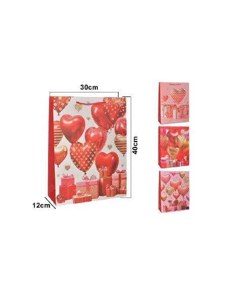 FUNDA REGALO CORAZON 30X12X4CM REFES25898/YXL-1552 373753
