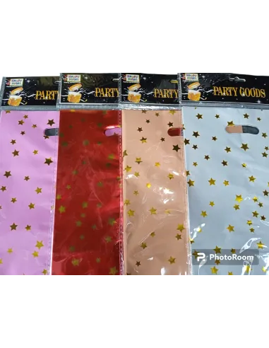 FUNDA PLAST. P/SORPRESA MET. ESTRELLA V/COL SETX10 IC329-4