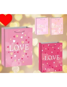 FUNDA REGALO LOVE V/COLORES 20X30X16CM FDA175P