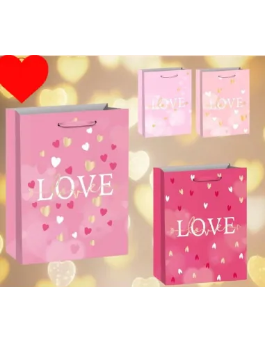 FUNDA REGALO LOVE V/COLORES 20X30X16CM FDA175P